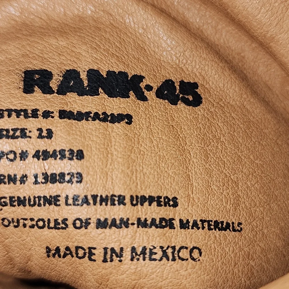 Rank 45  Western Cowboy Boots - Brown and Green